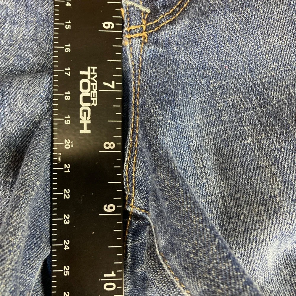 Gap 1969 Real Straight Jeans Womens 31/12r Medium Wash Blue Denim Stretch 34x32 - Picture 11 of 15